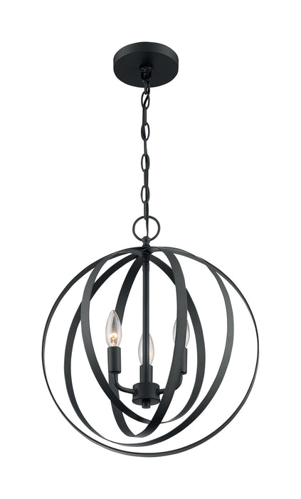 Nuvo Lighting 60-7067 Three Light Pendant, Matte Black