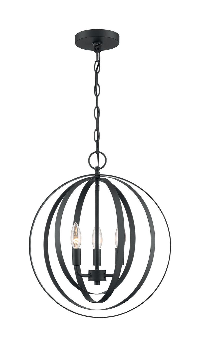 Nuvo Lighting 60-7067 Three Light Pendant, Matte Black