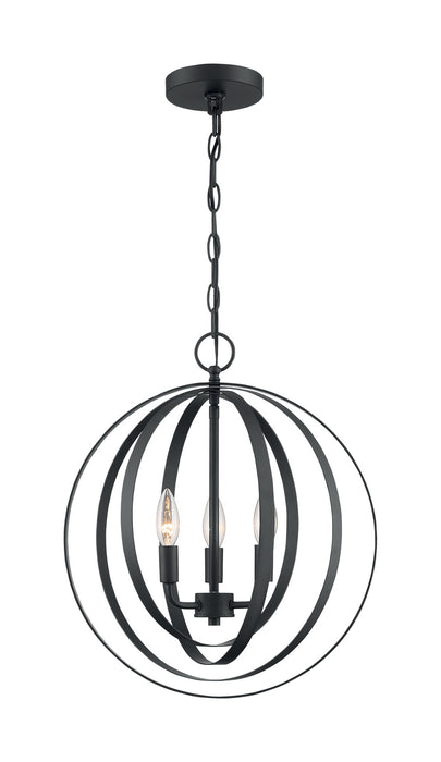 Nuvo Lighting 60-7067 Three Light Pendant, Matte Black
