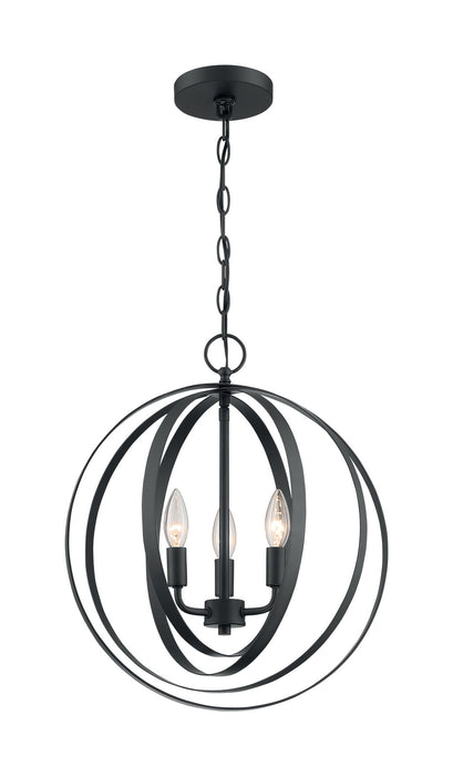 Nuvo Lighting 60-7067 Three Light Pendant, Matte Black
