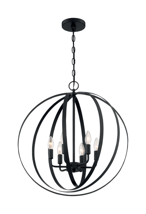 Nuvo Lighting 60-7068 Six Light Pendant, Matte Black