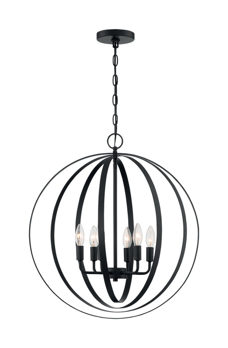 Nuvo Lighting 60-7068 Six Light Pendant, Matte Black