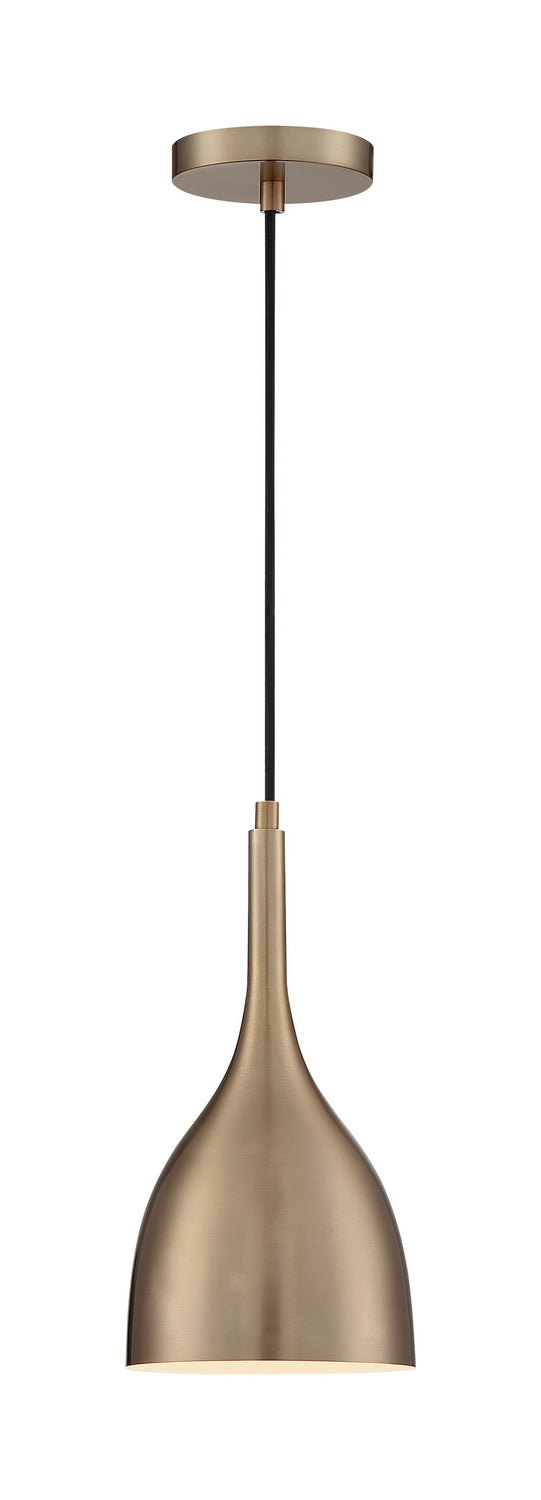 Nuvo Lighting 60-7076 One Light Pendant, Burnished Brass