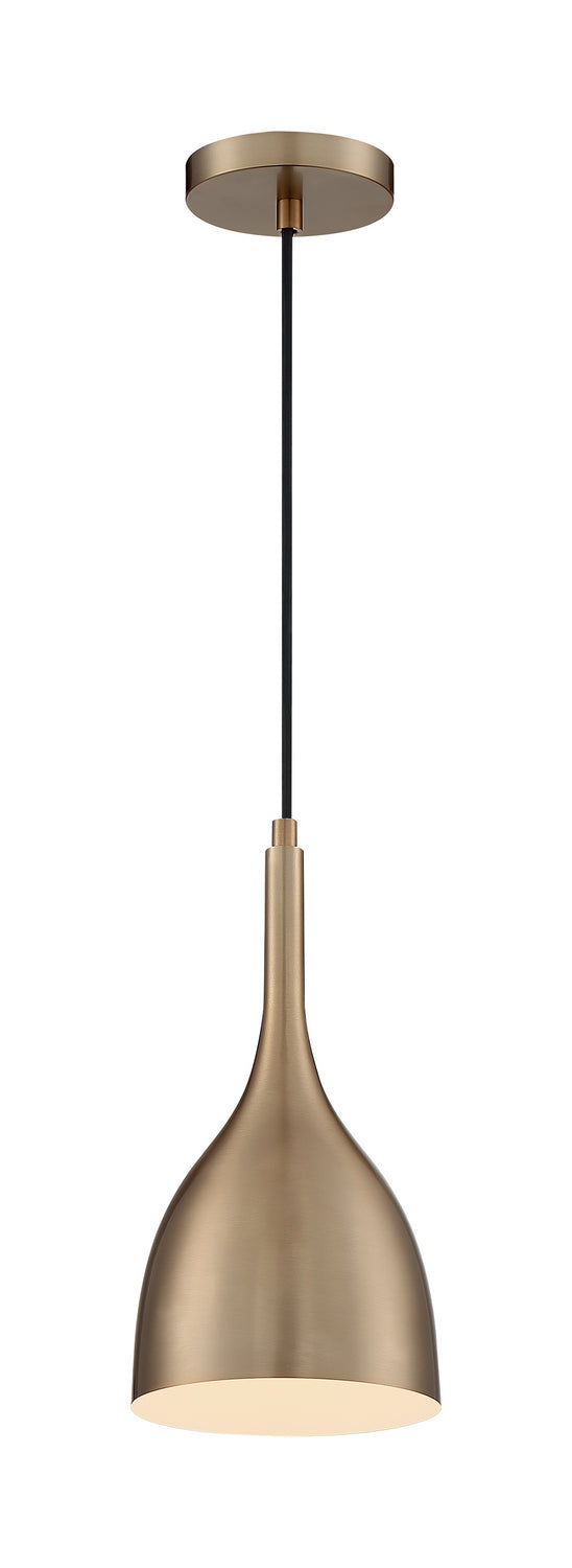 Nuvo Lighting 60-7076 One Light Pendant, Burnished Brass