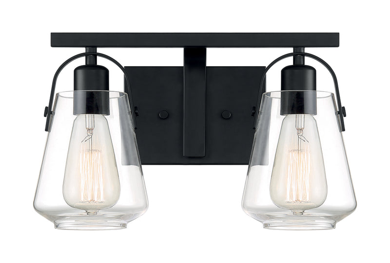 Nuvo Lighting 60-7102 Two Light Vanity, Matte Black