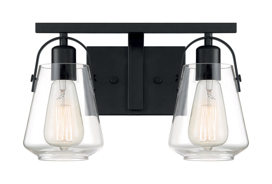 Nuvo Lighting 60-7102 Two Light Vanity, Matte Black
