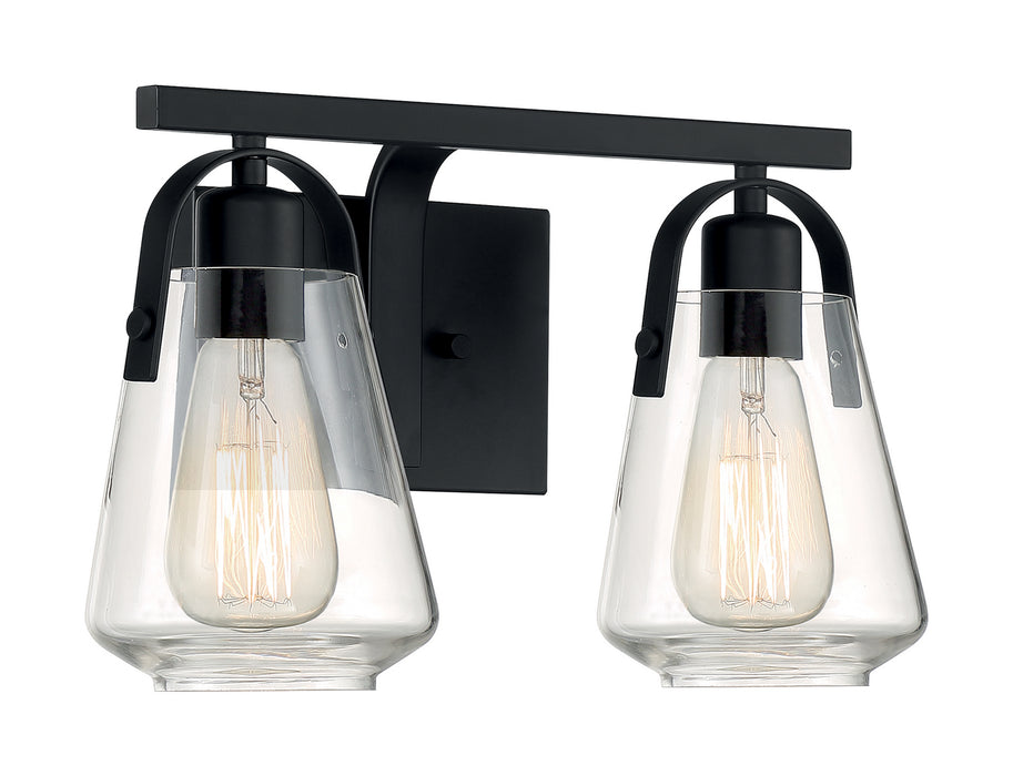 Nuvo Lighting 60-7102 Two Light Vanity, Matte Black
