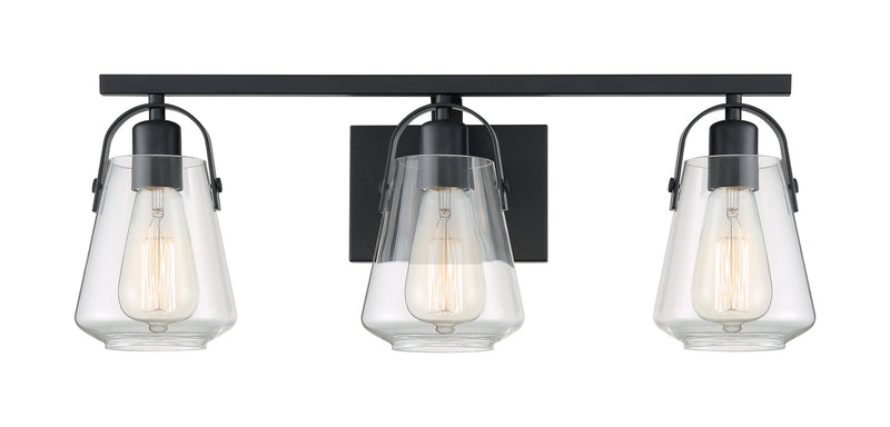 Nuvo Lighting 60-7103 Three Light Vanity, Matte Black