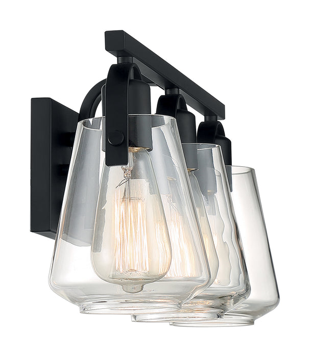 Nuvo Lighting 60-7103 Three Light Vanity, Matte Black