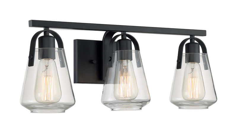 Nuvo Lighting 60-7103 Three Light Vanity, Matte Black