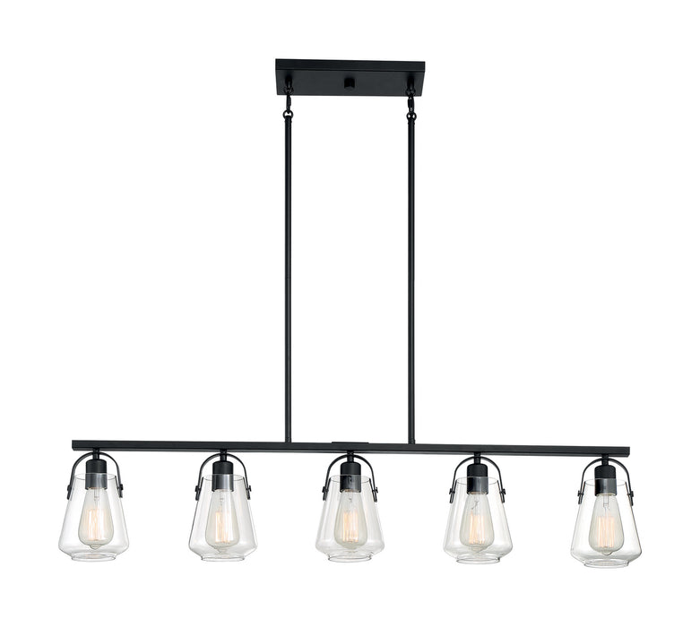Nuvo Lighting 60-7104 Five Light Island Pendant, Matte Black