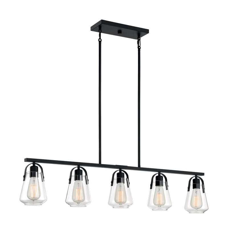 Nuvo Lighting 60-7104 Five Light Island Pendant, Matte Black