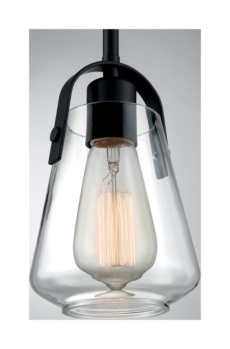 Nuvo Lighting 60-7106 One Light Mini Pendant, Matte Black