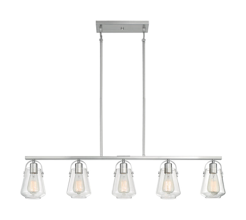 Nuvo Lighting 60-7114 Five Light Island Pendant, Brushed Nickel