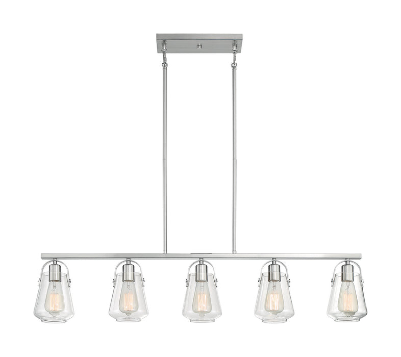 Nuvo Lighting 60-7114 Five Light Island Pendant, Brushed Nickel