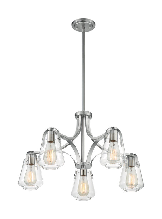Nuvo Lighting 60-7115 Five Light Chandelier, Brushed Nickel