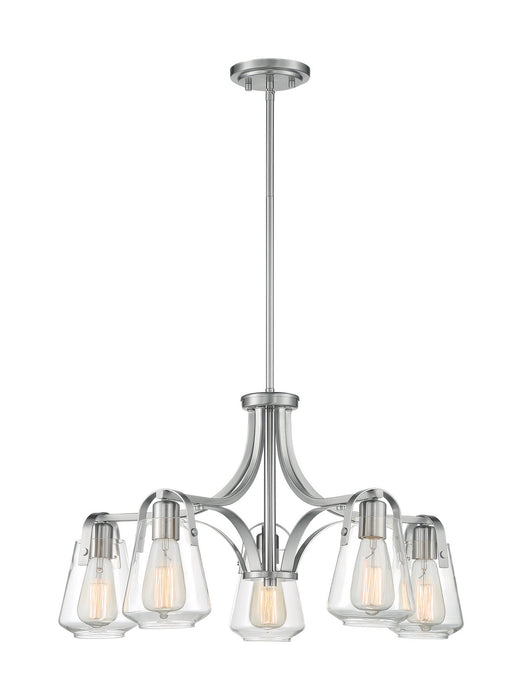 Nuvo Lighting 60-7115 Five Light Chandelier, Brushed Nickel