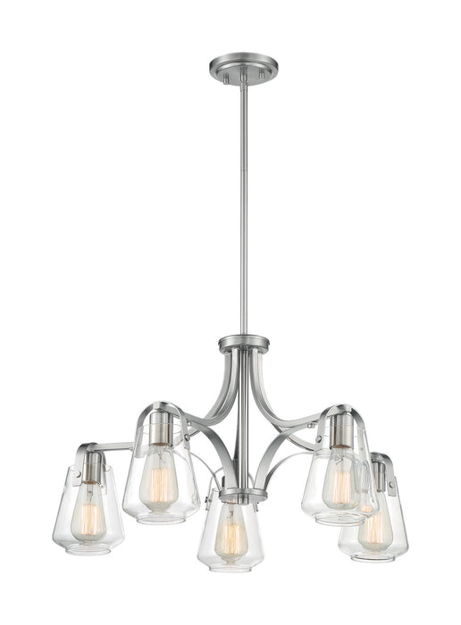 Nuvo Lighting 60-7115 Five Light Chandelier, Brushed Nickel