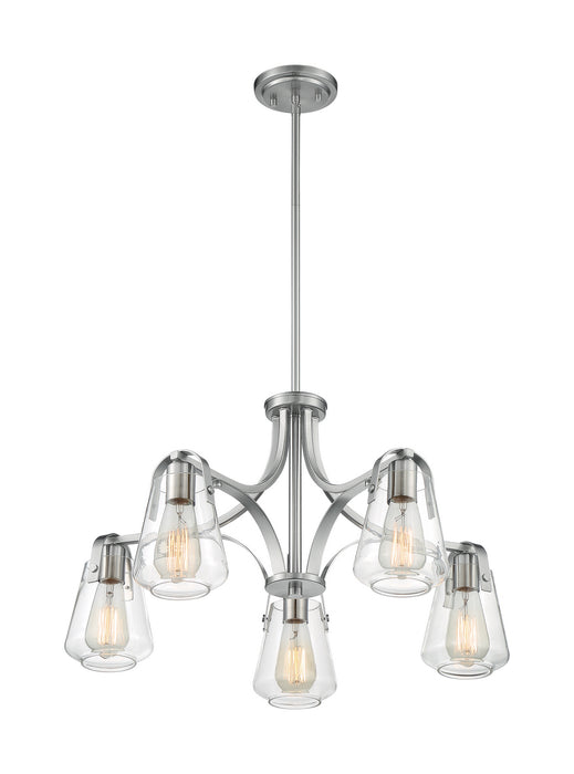 Nuvo Lighting 60-7115 Five Light Chandelier, Brushed Nickel