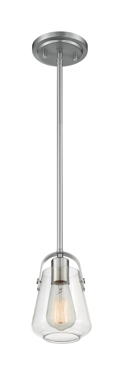 Nuvo Lighting 60-7116 One Light Mini Pendant, Brushed Nickel