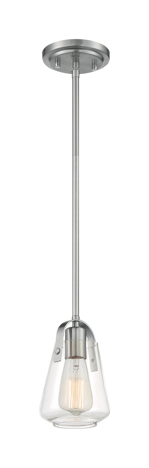 Nuvo Lighting 60-7116 One Light Mini Pendant, Brushed Nickel