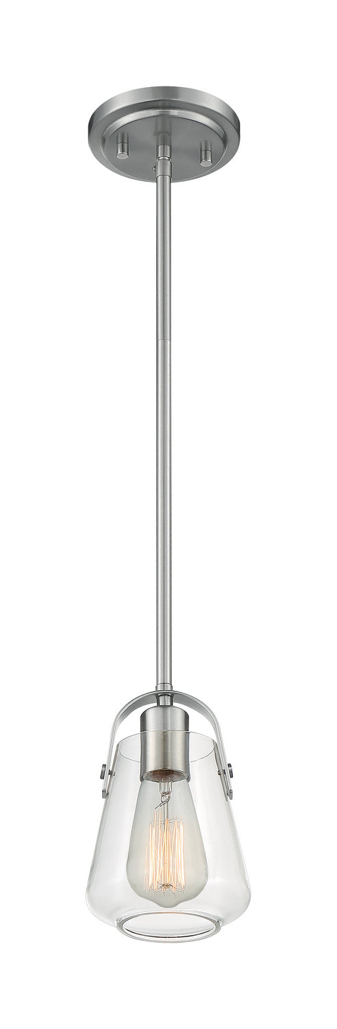Nuvo Lighting 60-7116 One Light Mini Pendant, Brushed Nickel
