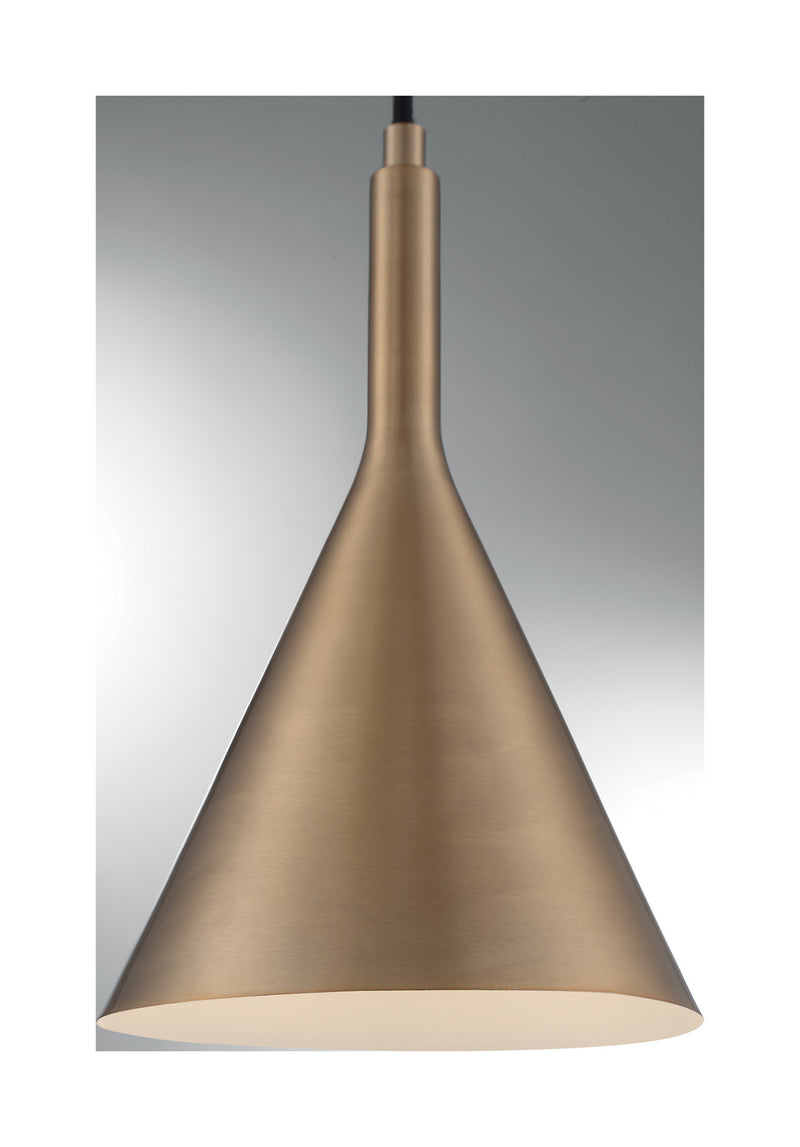 Nuvo Lighting 60-7117 One Light Pendant, Burnished Brass