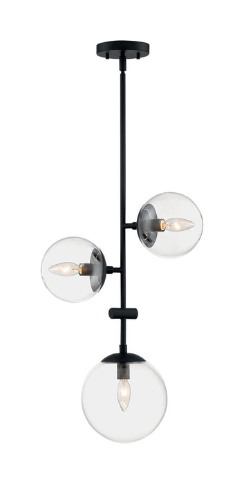Nuvo Lighting 60-7134 Three Light Pendant, Matte Black