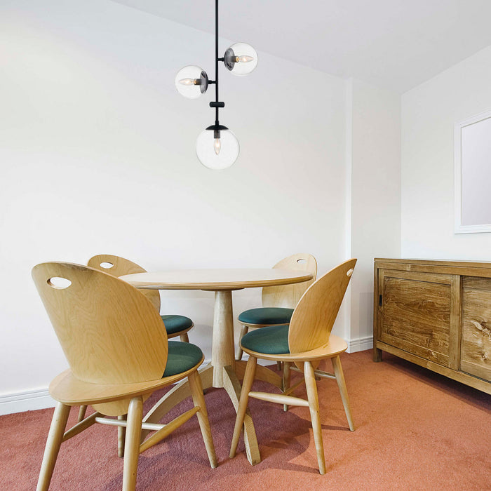 Nuvo Lighting 60-7134 Three Light Pendant, Matte Black