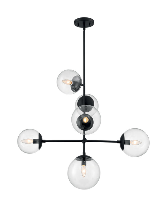 Nuvo Lighting 60-7135 Six Light Pendant, Matte Black