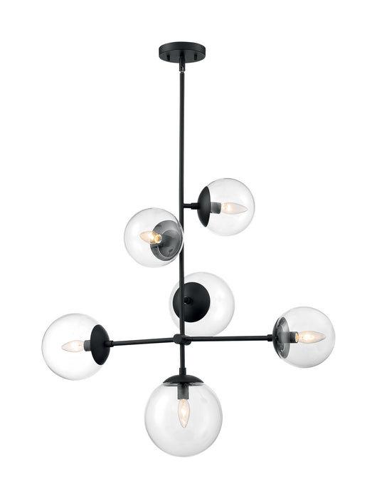 Nuvo Lighting 60-7135 Six Light Pendant, Matte Black