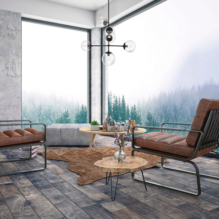 Nuvo Lighting 60-7135 Six Light Pendant, Matte Black