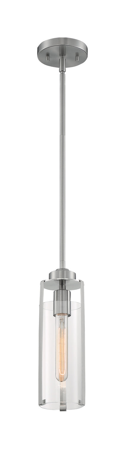 Nuvo Lighting 60-7140 One Light Mini Pendant, Brushed Nickel