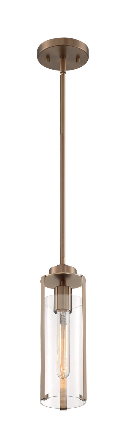 Nuvo Lighting 60-7150 One Light Mini Pendant, Burnished Brass