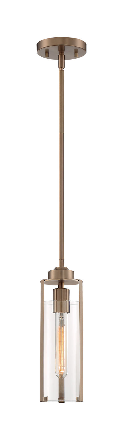 Nuvo Lighting 60-7150 One Light Mini Pendant, Burnished Brass