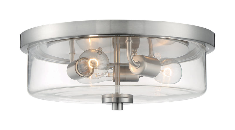 Nuvo Lighting 60-7169 Three Light Flush Mount, Brushed Nickel