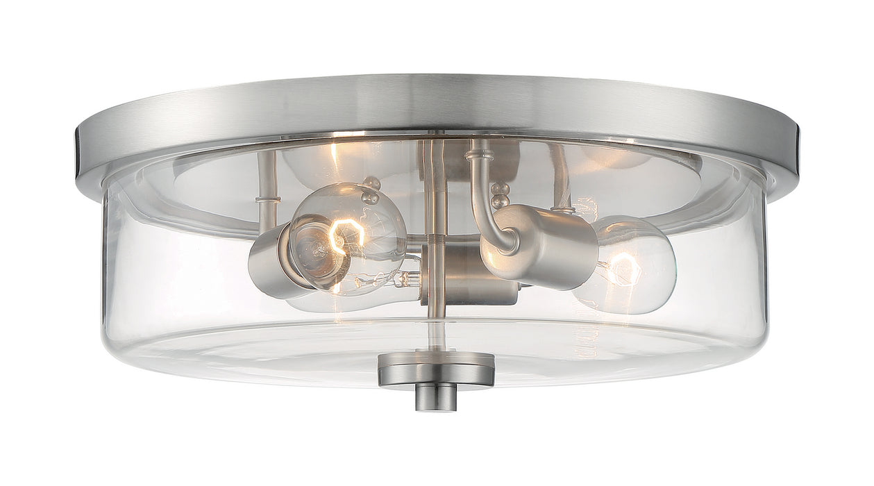 Nuvo Lighting 60-7169 Three Light Flush Mount, Brushed Nickel