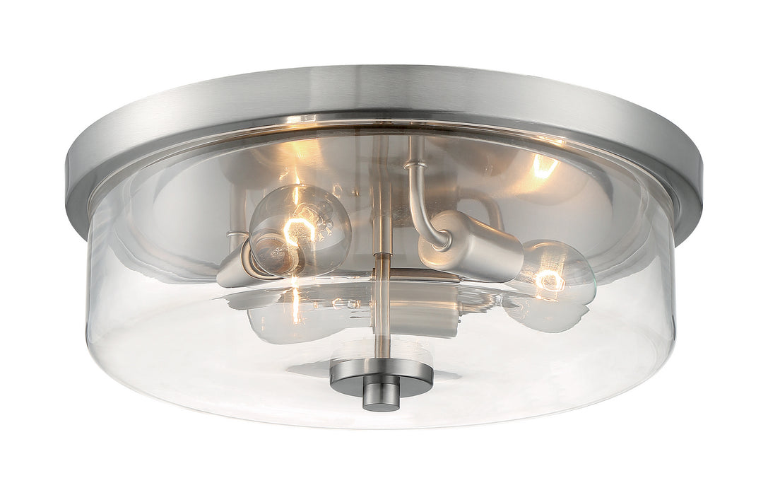 Nuvo Lighting 60-7169 Three Light Flush Mount, Brushed Nickel
