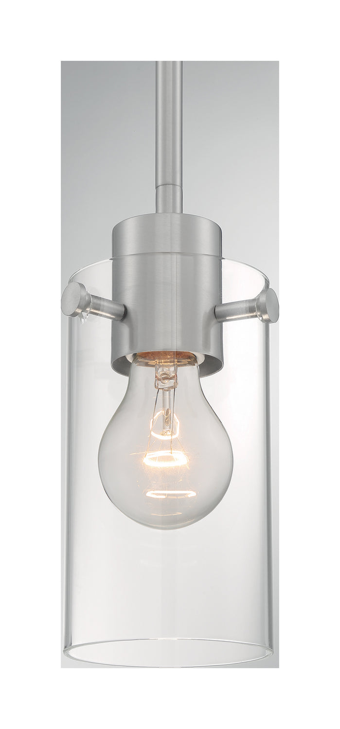 Nuvo Lighting 60-7170 One Light Mini Pendant, Brushed Nickel