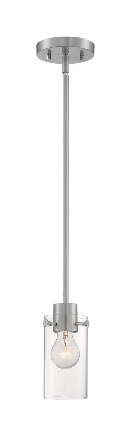 Nuvo Lighting 60-7170 One Light Mini Pendant, Brushed Nickel