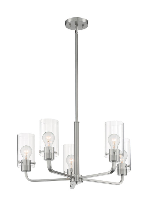 Nuvo Lighting 60-7175 Five Light Chandelier, Brushed Nickel