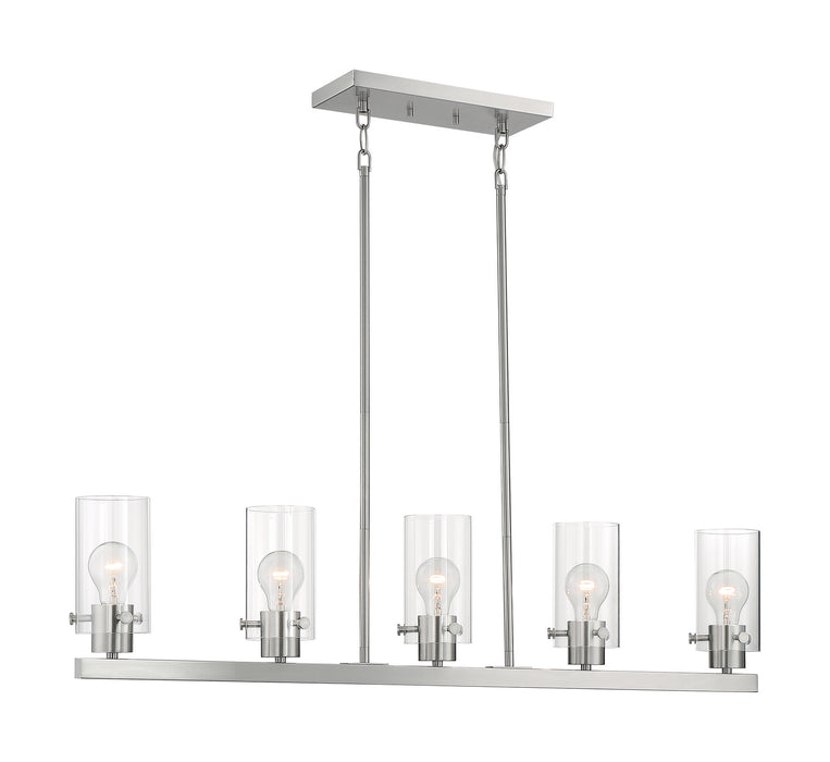 Nuvo Lighting 60-7176 Five Light Island Pendant, Brushed Nickel