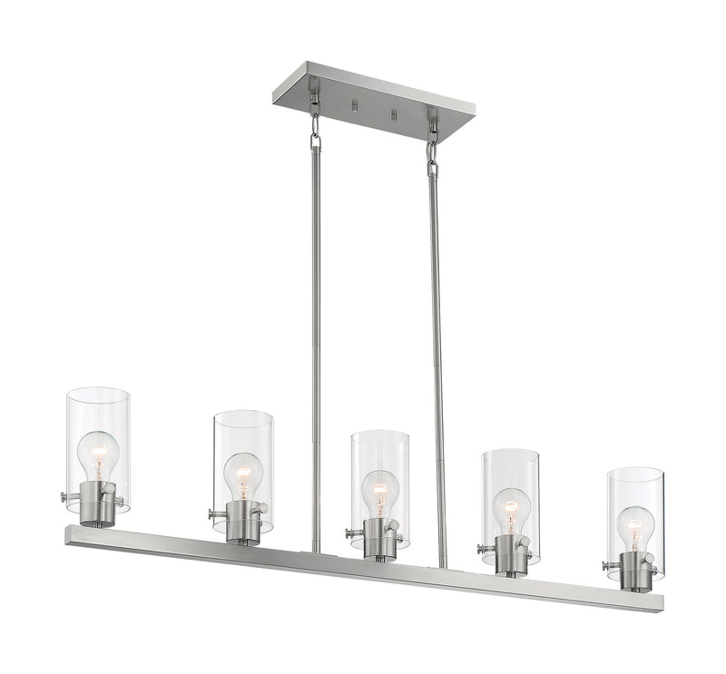 Nuvo Lighting 60-7176 Five Light Island Pendant, Brushed Nickel
