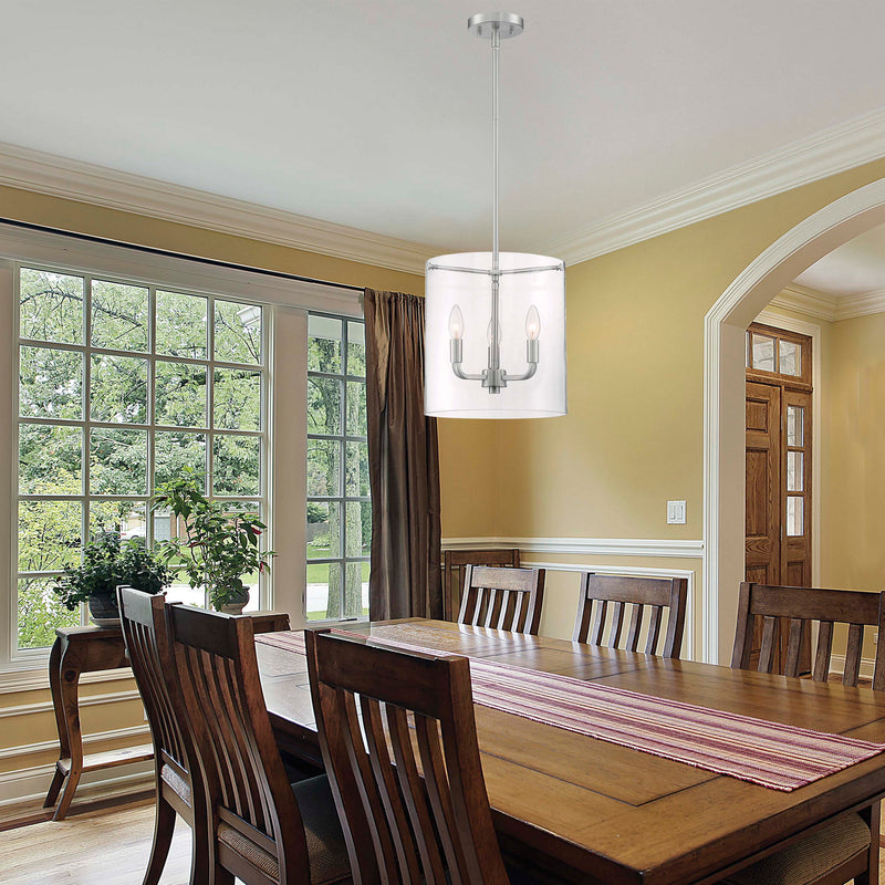 Nuvo Lighting 60-7177 Three Light Pendant, Brushed Nickel