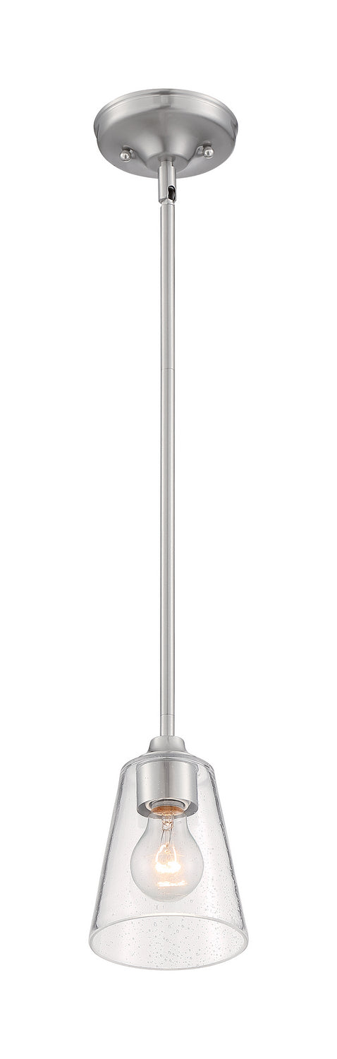 Nuvo Lighting 60-7180 One Light Mini Pendant, Brushed Nickel