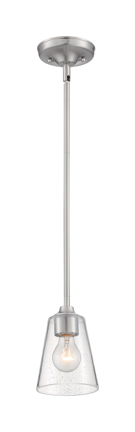 Nuvo Lighting 60-7180 One Light Mini Pendant, Brushed Nickel