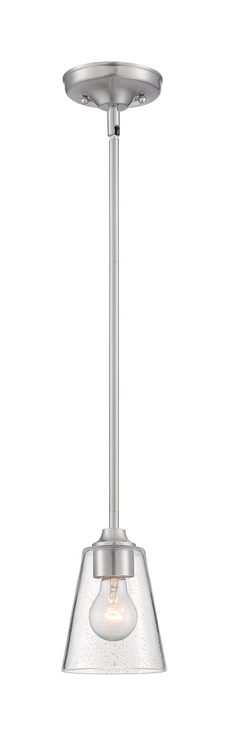 Nuvo Lighting 60-7180 One Light Mini Pendant, Brushed Nickel