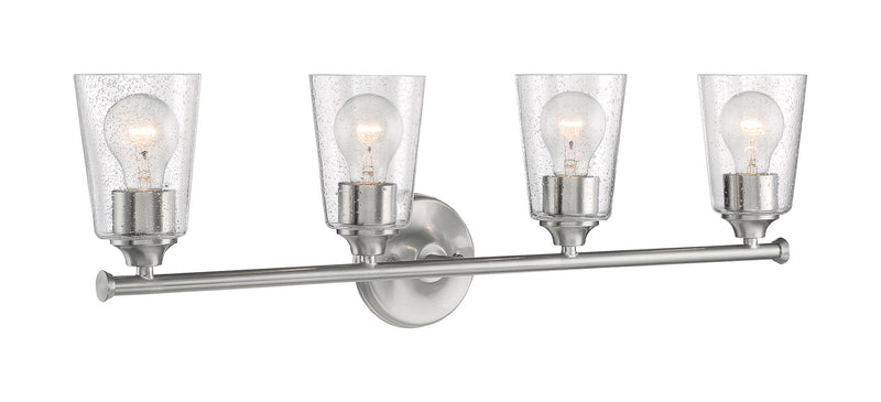 Nuvo Lighting 60-7184 Four Light Vanity, Brushed Nickel