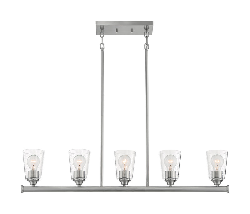 Nuvo Lighting 60-7186 Five Light Island Pendant, Brushed Nickel