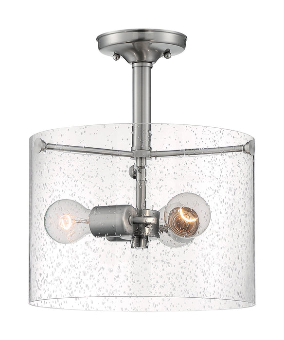 Nuvo Lighting 60-7188 Three Light Semi Flush Mount, Brushed Nickel